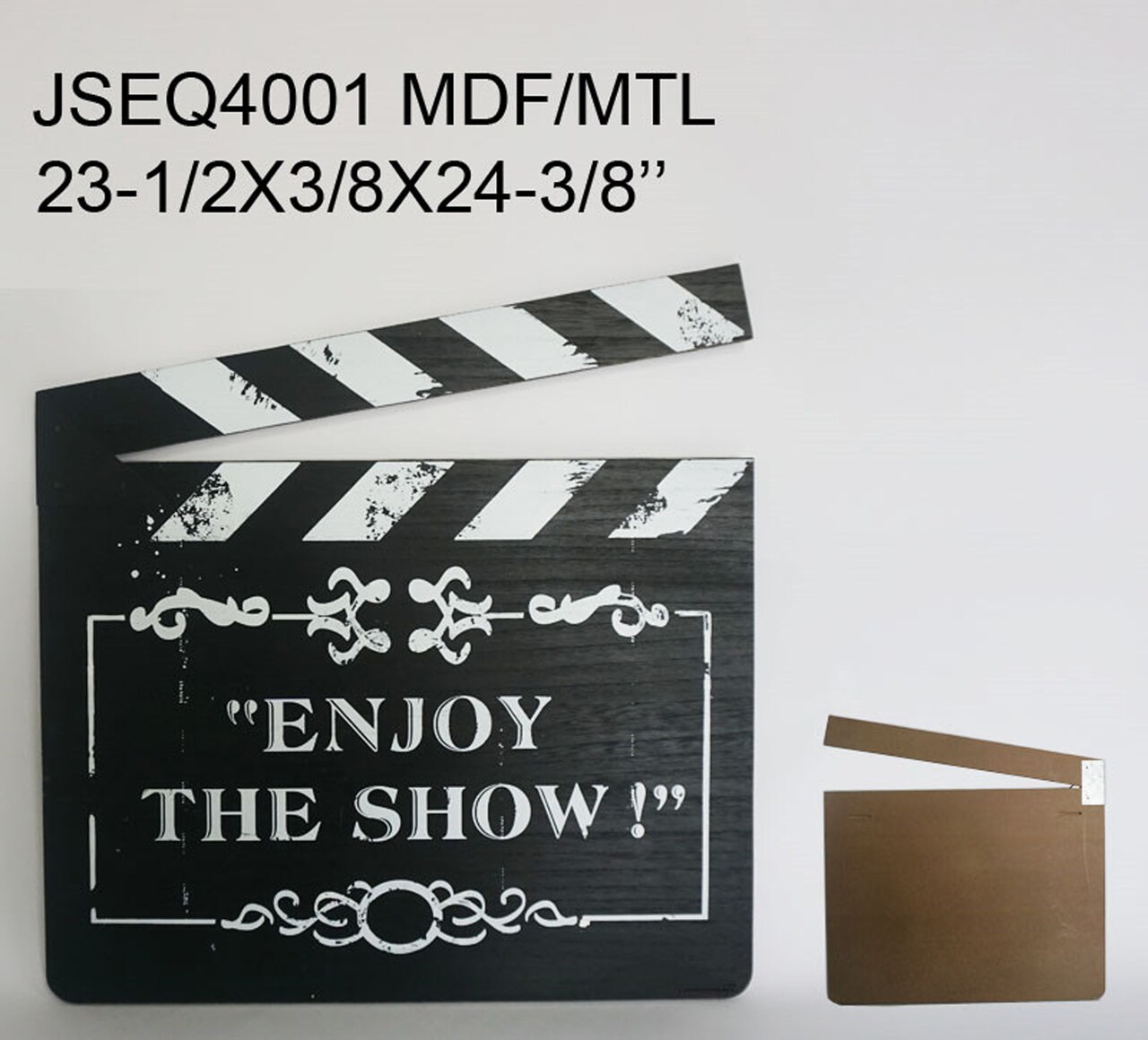 Contemporary Home Living 24.25" Black and White Rustic Wooden "Enjoy The Show" Decorative Sign